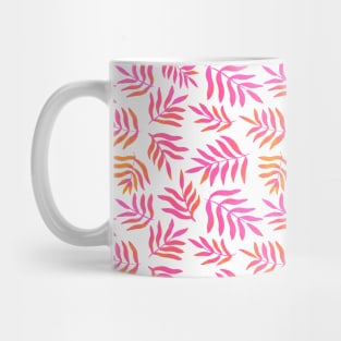 Watercolor branches pattern - pink and orange Mug